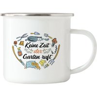 Keine Zeit Der Garten Ruft Emaille Tasse Hobby-Gärtner Pflanzen-Fans Blumen Geschenkidee von HeyPrintDesigns