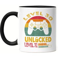 Level 30 Unlocked 31 Loading Tasse Schwarz 30. Geburtstag Konsole Happy Birthday Controller Gamepad Spiel von HeyPrintDesigns