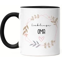 Lieblingsoma Tasse Schwarz Omi Großmutter Geschenkidee Geburtstag Enkel Enkelin Enkelkinder von HeyPrintDesigns