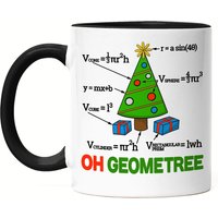 Oh Geometree Tasse Schwarz Weihnachten Mathematik Weihnachtsbaum Formeln Rechnen Mathe Merry Christmas von HeyPrintDesigns