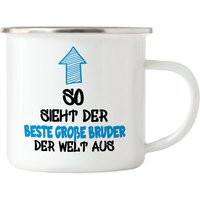 So Sieht Der Beste Große Bruder Welt Aus Emaille Tasse Geschenk Geburt Ankündigung Baby von HeyPrintDesigns
