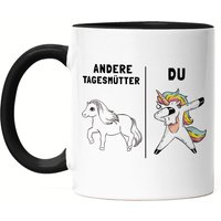 Tagesmutter Tasse Schwarz Kindergarten Abschied Einhorn Lustig Dankeschön & Abschiedsgeschenk Kita Tagesmutter Tasse Schwarz Kindergarten Abschied Einhorn Lustig Dankeschön & Abschiedsgeschenk Kita von HeyPrintDesigns