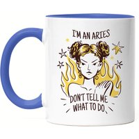 Widder Sternzeichen Tasse Blau Aires Horoskop Geschenkidee März April Geburtstag von HeyPrintDesigns