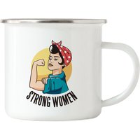 strong Women Emaille Tasse Spruch Motiv Geschenk Für Superheldinnen Frauenpower Frauentag Feminismus von HeyPrintDesigns
