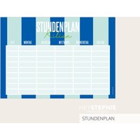 Stundenplan Stripes | Blau-Mint - Schule Dina4 Personalisiert Beschreibbar Colorblocking Stundenplan Stripes | Blau-Mint - Schule Dina4 Personalisiert Beschreibbar Colorblocking von HeyStephieShop