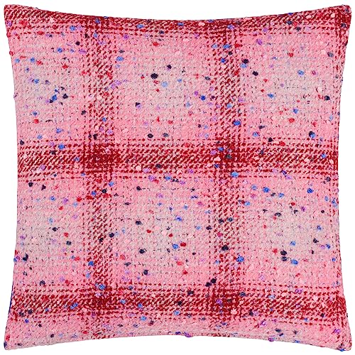 Heya Home Connie Kissen, gefüllt, Polyester, 45 x 45 cm, Pink/Kobaltblau von Heya Home
