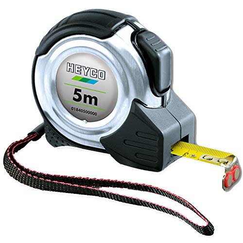 Heyco 1840500000 Bandmaß 5m mit Gürtelclip von Heyco