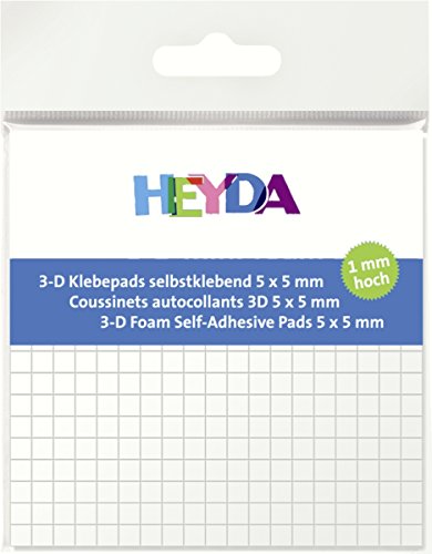 HEYDA 3-D Klebepads, 5 x 5 mm, wei, 1 mm hoch VE = 1 von Heyda