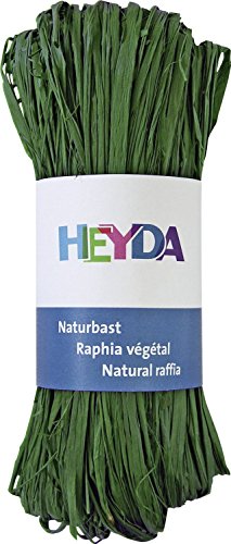 HEYDA Naturbast Raphia gefärbt blattgrün Bündel á 50g. gn von Baier & Schneider