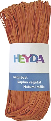 Heyda 204887794 Bast Naturbast (0 m x 0 mm, VE = 5/50 Bdl.) orange von Heyda