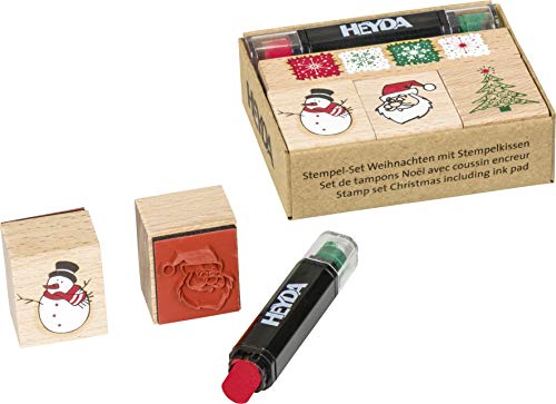 Heyda 204888482 Heyda 204888482 Stempel-Set (Weihnachten) Setgröße: 8 x 6 x 3 cm, 3 Holz-Stempel von Heyda