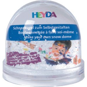 Heyda 6 x Schneekugel zum Selbstgestalten klein von Heyda