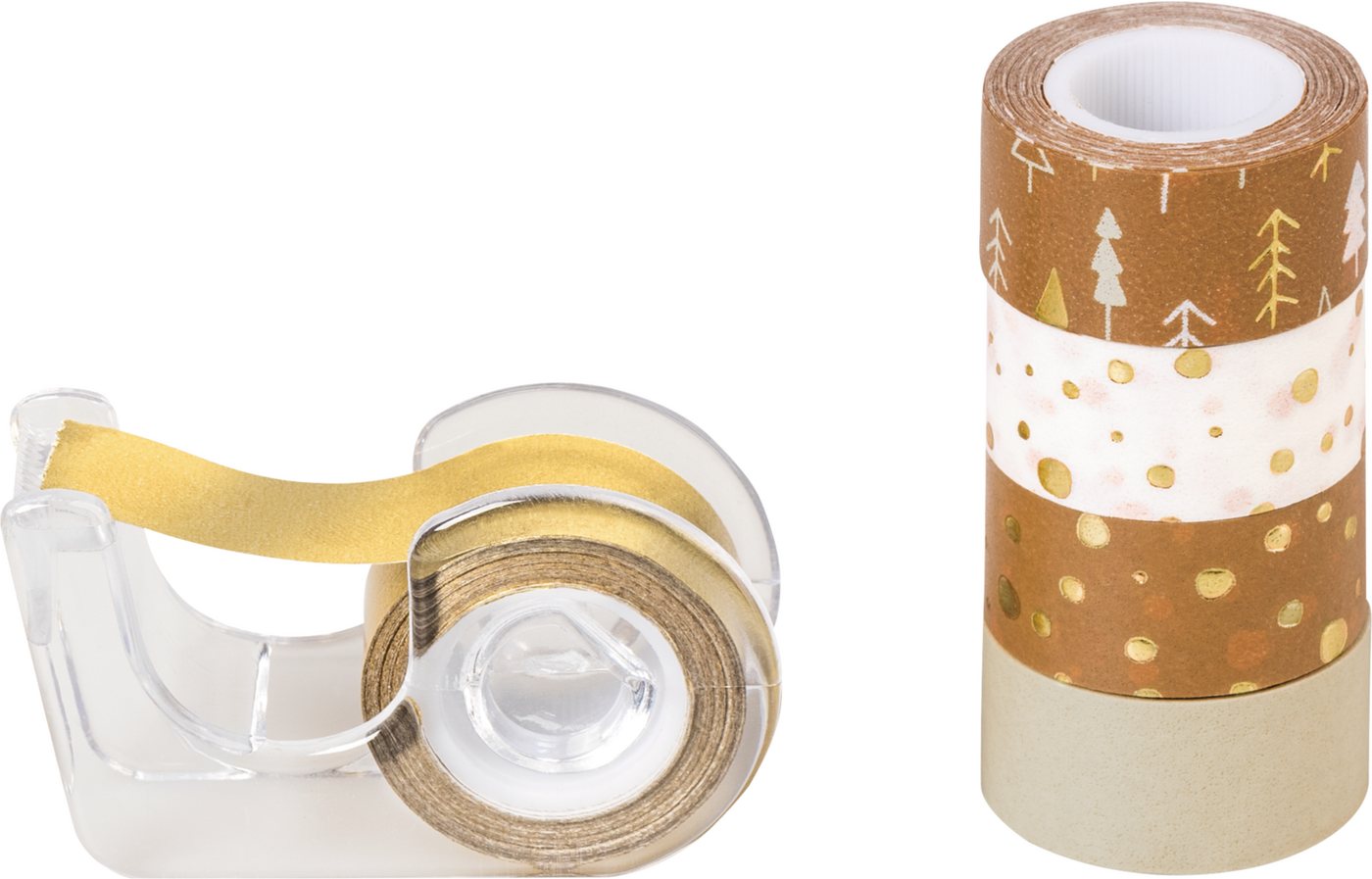 Heyda Klebeband HEYDA 203584538 HEYDA Deko-Klebeband Mini "Bäume", gold / natur von Heyda