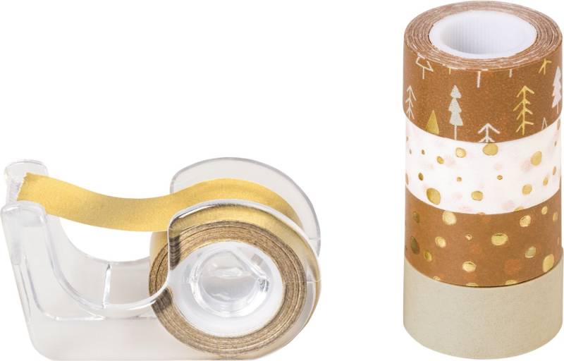 Heyda Klebeband HEYDA 203584538 HEYDA Deko-Klebeband Mini "Bäume", gold / natur von Heyda