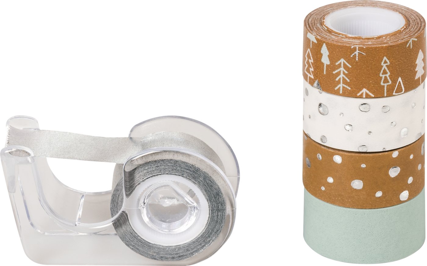 Heyda Klebeband HEYDA 203584539 HEYDA Deko-Klebeband Mini "Bäume", silber / natur von Heyda