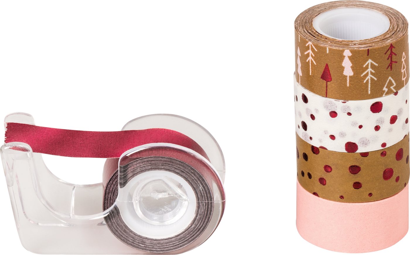 Heyda Klebeband HEYDA 203584540 HEYDA Deko-Klebeband Mini "Bäume", rot / natur von Heyda