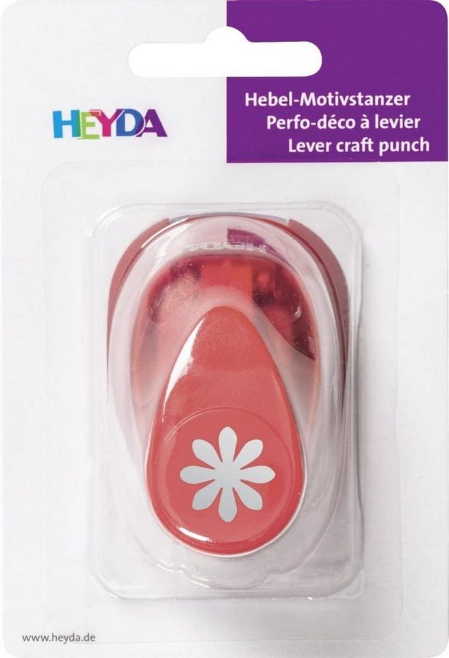 Heyda Motivstanzer HEYDA Motiv-Locher Blume I, klein, Farbe: rot von Heyda