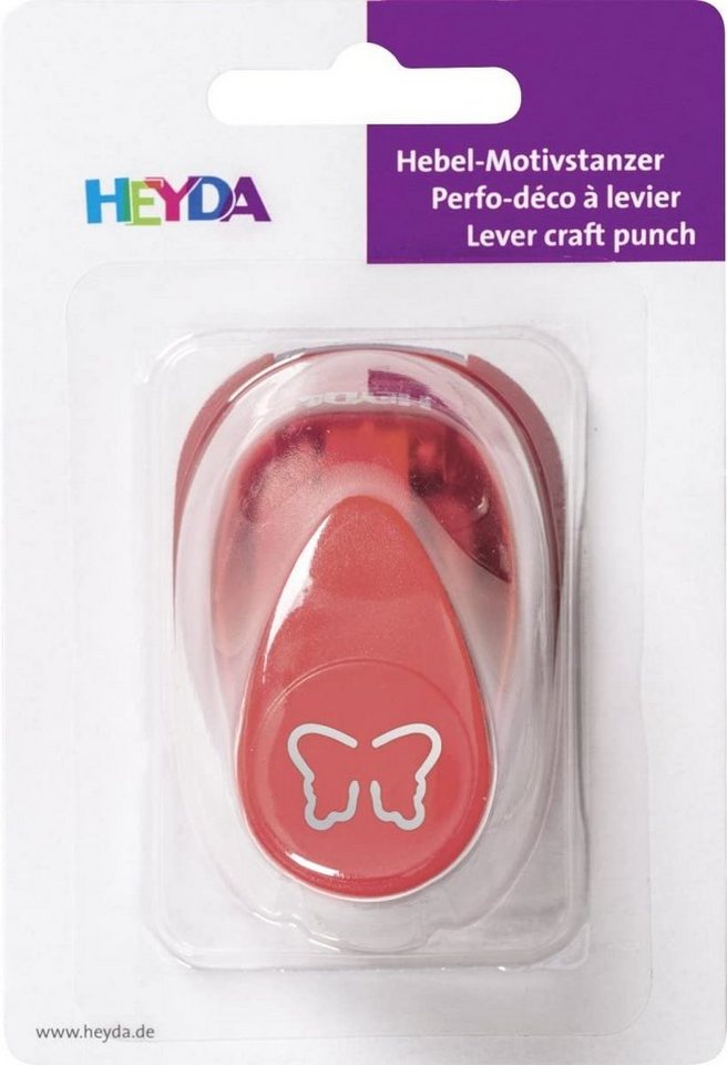 Heyda Motivstanzer HEYDA Pop Up Motiv-Locher Schmetterling, klein, Farbe: rot von Heyda