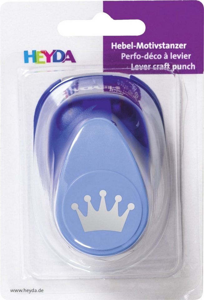 Heyda Motivstanzer Motivstanzer für Karton bis 220g/qm Krone groß ca. 25x25mm. von Heyda