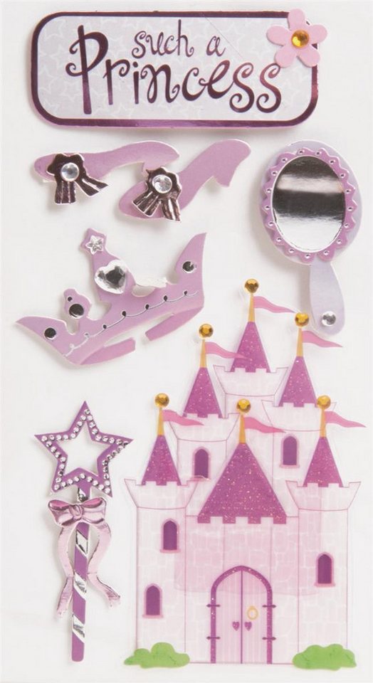 Heyda Sticker Heyda 203780684 Stick-On's-Mix Prinzessin" 7,5 x 16,5 cm" von Heyda