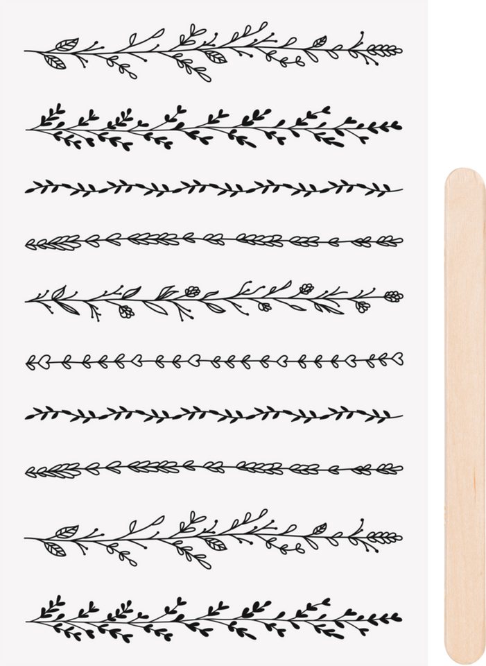 Heyda Sticker Heyda 203780911 RubSticker Bordüren sw von Heyda