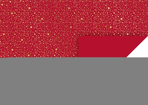 Motivkarton "Golden Stars", 50 x 70 cm Rot von Heyda