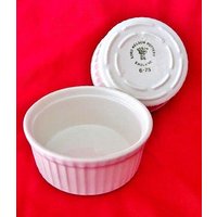 Set Von Zwei 3, 5 "Lord Nelson Pottery Kleine Custard Crème Brûlée Soufflé Tassen Oder Teller Made in England von Heydeyjavoo
