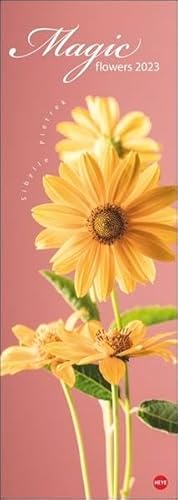 Magic Flowers Vertical Kalender 2023. Langer Wandkalender mit farbenprächtigen Blumen-Fotos. Dekorativer XXL Kalender vertikal mit beeindruckenden Blüten. 25x69 cm von Heye