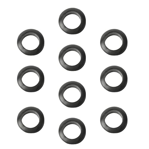 Heyiarbeit 20 Stück schwarze doppelte Gummitülle 22 mm Innen-Durchmesser Drahtschutzring Dichtungsring Kabeldurchführung für Verkabelung von Heyiarbeit