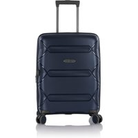 Heys Hartschalen-Trolley "Milos navy blau, 53 cm", 4 Rollen, Hartschalen-Koffer Handgepäck-Koffer TSA Schloss Volumenerweiterung von Heys