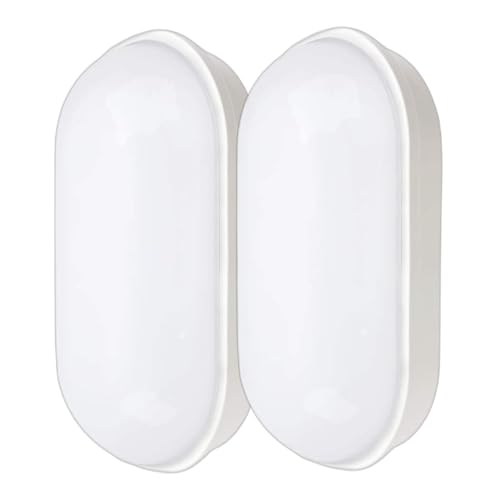 Heyseven LED Kellerlampe, 20W 2000LM Deckenleuchte Wandlampe, IP54 Wasserdicht Augenschutz LED Feuchtraum Ovalleuchte für Garten Badzimmer Porch Garage Flur Keller Garten, Neutralweiß 4000K (2 Stück) Heyseven LED Kellerlampe, 20W 2000LM Deckenleuchte Wandlampe, IP54 Wasserdicht Augenschutz LED Feuchtraum Ovalleuchte für Garten Badzimmer Porch Garage Flur Keller Garten, Neutralweiß 4000K (2 Stück) von Heyseven
