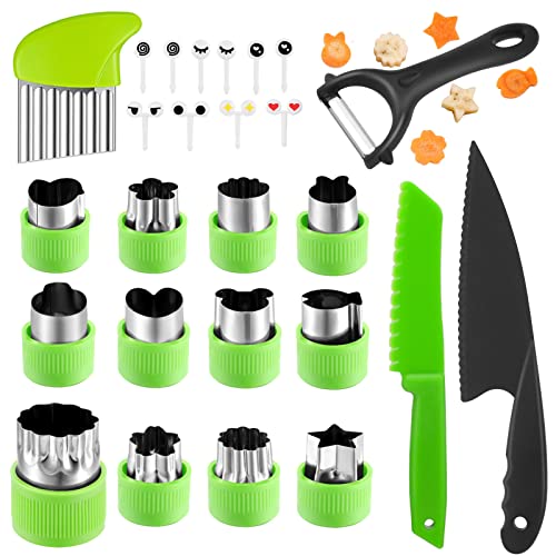 Heyu-Lotus 26 Stück Obst Gemüse Ausstechformen Edelstahl Cookie Ausstecher Mini Gemüseschneider Set Kinder mit Wellenschneider,10 Stück Karikatur Zahnstocher, Kindermesser, Sparschäler Heyu-Lotus 26 Stück Obst Gemüse Ausstechformen Edelstahl Cookie Ausstecher Mini Gemüseschneider Set Kinder mit Wellenschneider,10 Stück Karikatur Zahnstocher, Kindermesser, Sparschäler von Heyu-Lotus