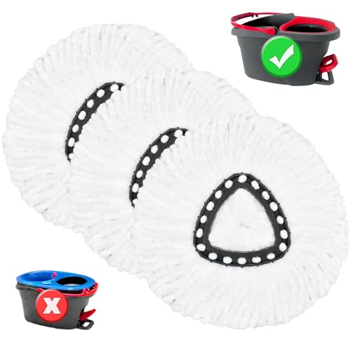 Hezane 3 Stück Wischmopp Ersatzköpfe Kompatibel mit Vileda Turbo 2-in-1,Mikrofaser Wischmob Ersatzmop Moppköpfe für Bodenwischer und EasyWring&Clean Mopp Hezane 3 Stück Wischmopp Ersatzköpfe Kompatibel mit Vileda Turbo 2-in-1,Mikrofaser Wischmob Ersatzmop Moppköpfe für Bodenwischer und EasyWring&Clean Mopp von Hezane