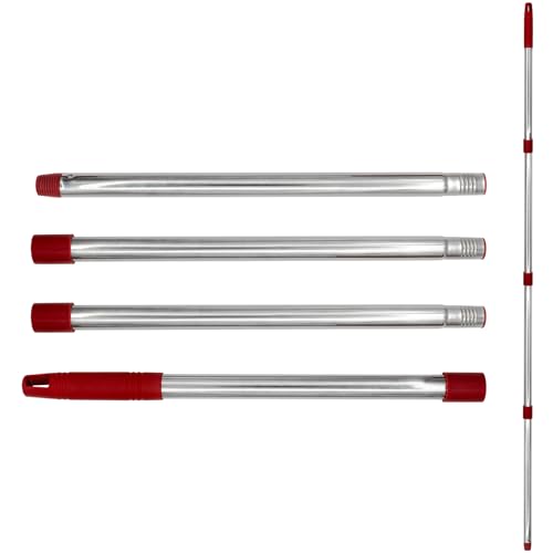 Moppstiel Ersatz Kompatibel Mit Vileda Turbo Spin Mop,Verstellbarer Griff für Vileda Turbo Spin 2 in 1, 3 in 1 Teleskop Mopp, Edelstahl, 76-147cm Verstellbar von Hezane