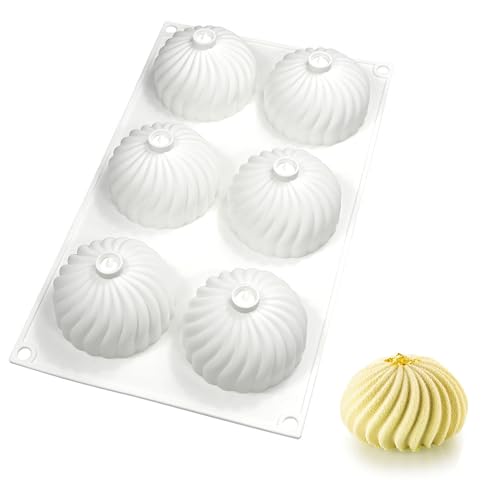 Hezhou 3D Silikon-Formen Geräte für die Kuchenverzierung Mousse-Form Backwaren Desserts Form Kuchenform Silikonform Kuchen Schokoladenform Küche Backen Werkzeug für das Cupcake Backen (Weiß 2) von Hezhou