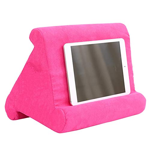 HEZHU Tablet Ständer Kissen Kissenständer Buchablage Multi Angle Soft Bed Pillow Holder Tragbarer Dreieck Tablet Ständer (Rosa) von HEZHU