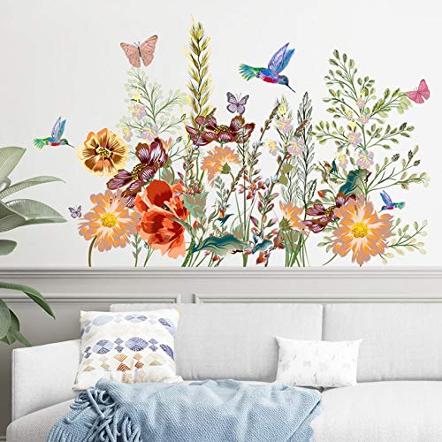 Fenstersticker Blumen Töpfe Aufkleber Abziehbild Fenster Glas Wan Dekor Wandtattoo Bordüre Wandaufkleber Wohnzimmer Schlafzimmer Wanddeko von HeziCat