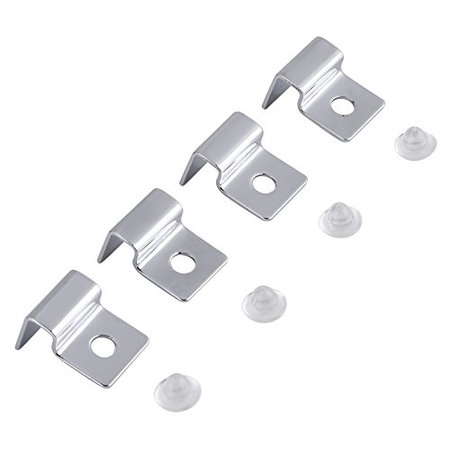 Hffheer 4 Größe 4 stücke Edelstahl Aquarium Glas Abdeckung Unterstützung, Edelstahl Aquarium Abdeckung Halter rutschfeste Aquarium Halter Aquarium Zubehör Universal Deckel Clips (6mm) von Pssopp