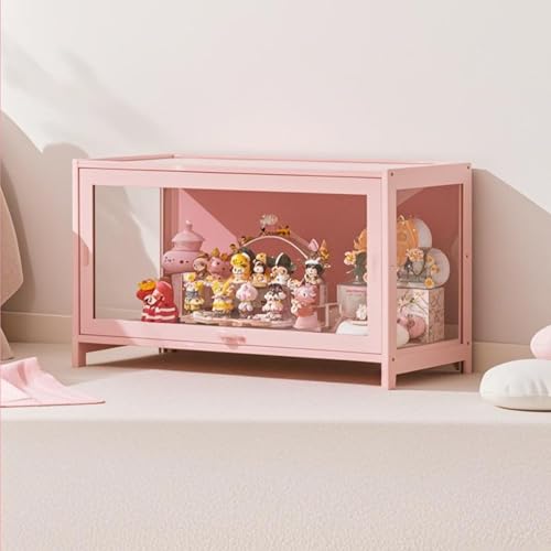 Hggdsac Display Cabinet, Acrylvitrine, Modellvitrinen, Versiegelt und Staubdicht, Leicht zu Reinigen, Holzvitrine, Tough Texture, Praktisch und schön, für Wohnzimmer, Büro Rosa, 80cm×33cm×40cm Hggdsac Display Cabinet, Acrylvitrine, Modellvitrinen, Versiegelt und Staubdicht, Leicht zu Reinigen, Holzvitrine, Tough Texture, Praktisch und schön, für Wohnzimmer, Büro Rosa, 80cm×33cm×40cm von Hggdsac