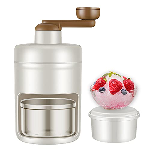 Manueller Eiszerkleinererer, tragbare Slushie Maschine und Schneekegelmaschine mit Eiswürfelform für die Herstellung von Eis, zum Mischen von Slushie und anderen lustigen Eisgetränken von Hggzeg