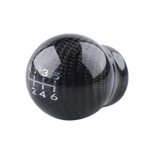Hguvsjd Schaltknäufe Carbon Fiber Auto Schaltknauf Reverse Lift Schaltkopf Stick Griff Manuelle Schalthebel Modifikation Zubehör Universal Fit Auto Schaltknauf(6 speed) von Hguvsjd