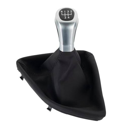 Hguvsjd Schaltknäufe Für 1er E81 E82 E87 E88 2003–2013 5/6-Gang-Schaltknaufkopf Aus Leder Mit Schalthebelmanschette Auto Schaltknauf(5 Speed Withcase) von Hguvsjd