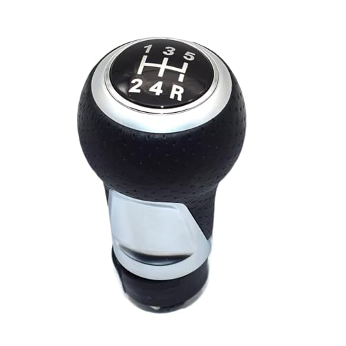 Hguvsjd Schaltknäufe Für A3 A4 B6 B7 B8 A6 S4 8K A5 8T Q5 8R 12mm Schaltknauf Hebel Stick Auto Schaltknauf(Silver 5 Speed-1) von Hguvsjd