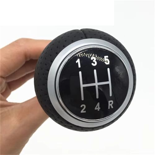 Hguvsjd Schaltknäufe Für A4 B6 B7 B8 A6 S4 8K A5 8T Q5 8R S Linie 12mm 5/6 Geschwindigkeit Schaltknauf Hebel Stick Auto Schaltknauf(Silver 12345R) von Hguvsjd