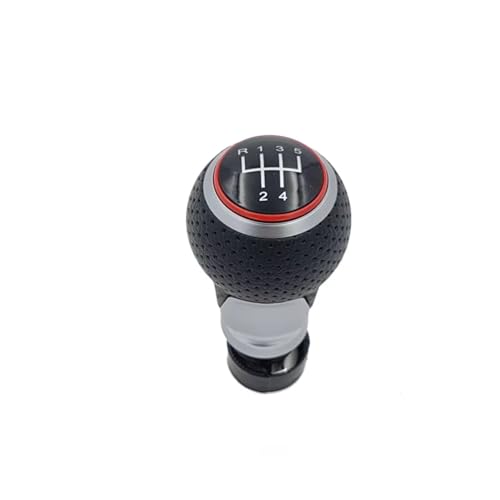 Hguvsjd Schaltknäufe Für A4 S4 B8 8K A5 8T 8F Q5 8R Für S Linie 2007 2008 2009 2010-2015 5 Getriebe 6 Geschwindigkeit Auto Schaltknauf Mit Rot Ring Auto Schaltknauf(5 Speed red) von Hguvsjd