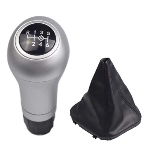 Hguvsjd Schaltknäufe Für Benz W203 S203 CL203 W209 W204 C300 C250 W207 A207 6-Gang-Schaltgetriebe 14,5 Mm Auto-Schaltknauf Schalthebel Auto Schaltknauf(Silver-6-UP-14.5) von Hguvsjd