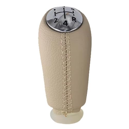 Hguvsjd Schaltknäufe Für Dacia Für Dokker 2012-2021 Für Sandero Getriebegriff Schalthebelknopf Schaltknauf Kopf Getriebeabdeckung Schalthebelstock Auto Schaltknauf(Beige Leather) von Hguvsjd