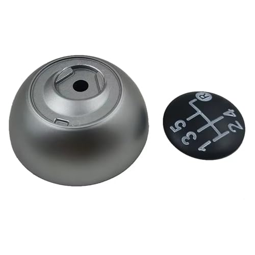 Hguvsjd Schaltknäufe Für Fiat Für 500 Für 500C 2007-2018 5 Oder 6 Geschwindigkeit Schaltknauf Kappe Abdeckung Stick Shifter Caps 55344048 Auto Schaltknauf(5 speed Silver) von Hguvsjd