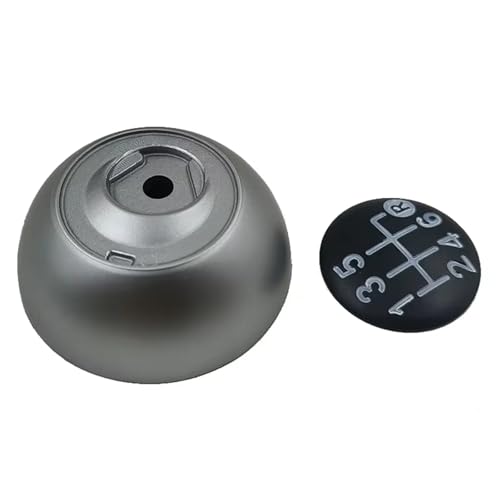Hguvsjd Schaltknäufe Für Fiat Für 500 Für 500C 2007-2018 5 Oder 6 Geschwindigkeit Schaltknauf Kappe Abdeckung Stick Shifter Caps 55344048 Auto Schaltknauf(6 speed Silver) von Hguvsjd