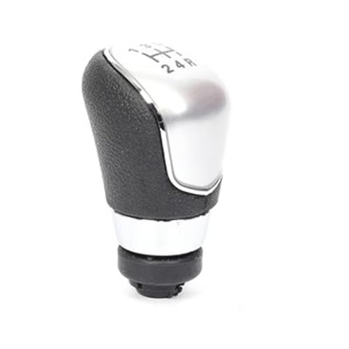Hguvsjd Schaltknäufe Für Ford Für Fiesta 2013 2014 Manuelle Auto Shift Schaltknauf Hebel Gaitor Boot Abdeckung Auto Schaltknauf(5 speed silver) von Hguvsjd